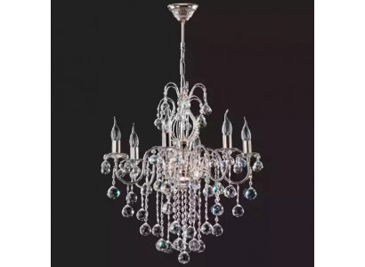 Zilveren plafondkroonluchter kroonluchter plafondlamp luchter kristallen lamp