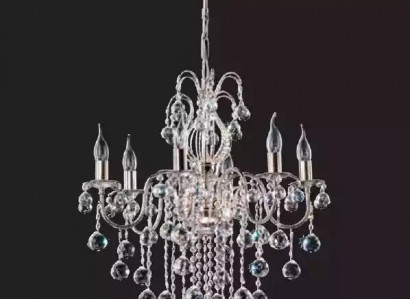 Zilveren plafondkroonluchter kroonluchter plafondlamp luchter kristallen lamp