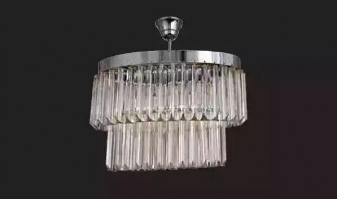 Woonkamer kroonluchter kristallen plafondlamp nieuw grijs modern