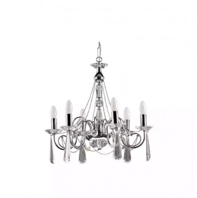 Zilveren luster hangende kroonluchter kroonluchter luxelamp moderne kunst