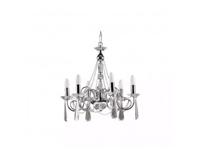 Zilveren luster hangende kroonluchter kroonluchter luxelamp moderne kunst