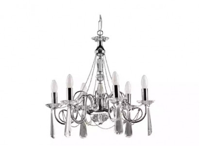 Zilveren luster hangende kroonluchter kroonluchter luxelamp moderne kunst