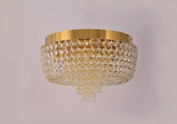 Plafondlamp Luxe Gouden Kroonluchter Plafondlamp Luchter Kristal Kunst