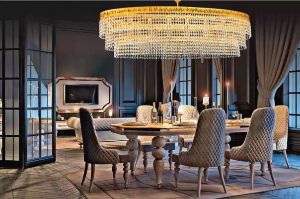 Luxe kroonluchter plafondlamp goud kroonluchter plafondlamp kristal kunst