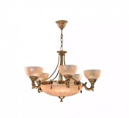 Kroonluchter plafondlamp luchter plafondlamp lamp glas goud beige
