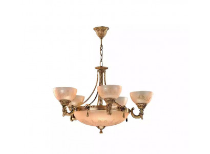 Kroonluchter plafondlamp luchter plafondlamp lamp glas goud beige