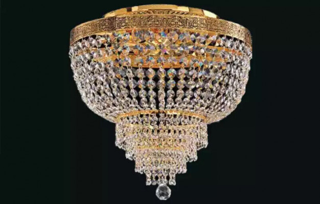 Kroonluchter Plafondlamp Luxe Goud Hanglamp Kroonluchter Kristal Kunst
