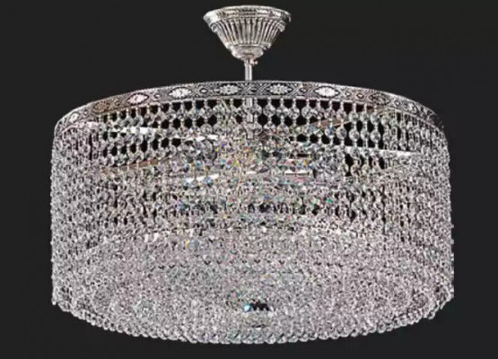 Ronde plafondlamp Hanglamp Luxe Zilver Kroonluchter Kroonluchter Kristal
