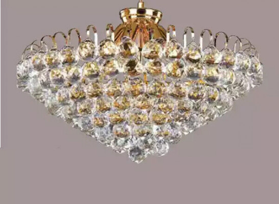 Plafondlamp Luxe Gouden Kroonluchter Plafonnière Kandelaar Kristal Art