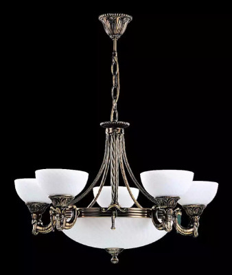 Luster plafondlamp plafondluchter kroonluchter glas wit lampen kunst