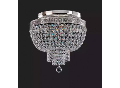 Plafondlamp Plafondluchter Luxe Zilver Kroonluchter Luster Kristal