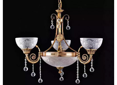 Kroonluchter lamp plafondlamp luchter plafondlamp glas goud grijs