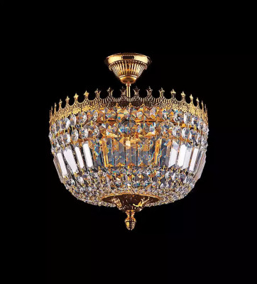 Kroonluchter plafondlamp luxe goud plafondlamp luchter kristal kunst.