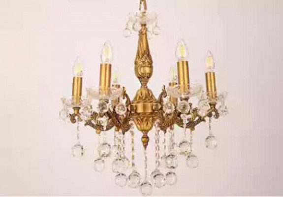 Kroonluchter plafondlamp luxe gouden plafondlamp kroonluchter kristal kunst