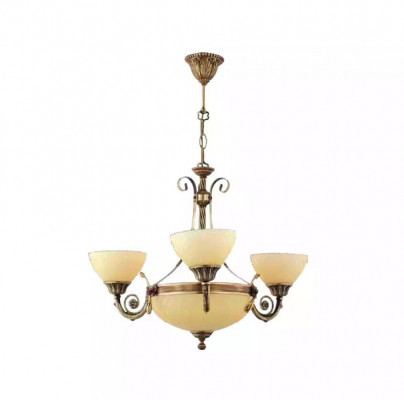 Plafondlamp Lamp Plafondlamp luchter Kandelaar Glas Beige Art