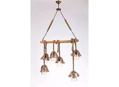 Lamp Plafondlamp Kandelaar Kroonluchter Hanglamp Bamboe Glas Bruin