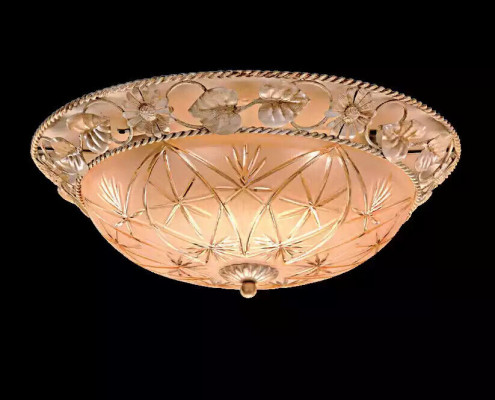 Kroonluchter Plafondlamp Luster Plafondlamp Lampen Glas Goud Rond
