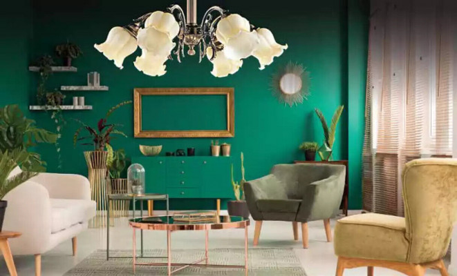 Luster Plafondlamp Kandelaar Plafonnière Lampen Zilver Beige