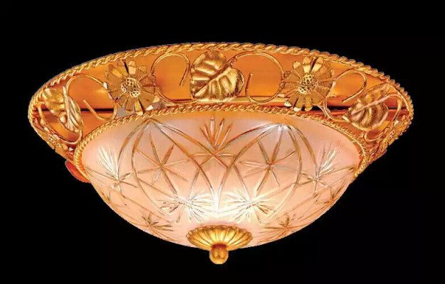 Luster plafondlamp kroonluchter plafondlamp goud glazen lampen metaal