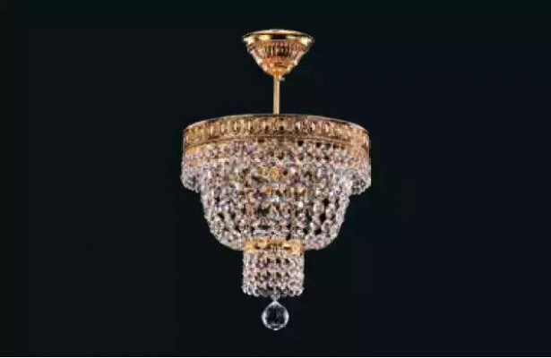 Kroonluchter Plafondlamp Luxe Gouden Plafondlamp Luster Kristal Kunst