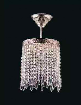 Luster Plafondlamp Kroonluchter Zilver Kristallen Lamp