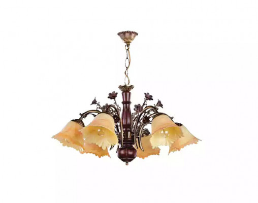 Plafondlamp Bloemen Plafondlicht Kroonluchter Kandelaar Lamp Glas Beige