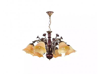 Plafondlamp Bloemen Plafondlicht Kroonluchter Kandelaar Lamp Glas Beige