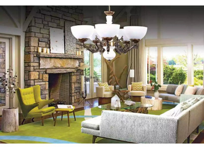 Plafondlamp kroonluchter plafondlamp lampen bruin klassiek