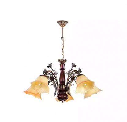 Plafondlamp Bloemen Plafondlamp Kandelaar Kroonluchter Lamp Glas Beige
