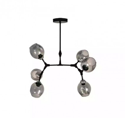 Plafondlamp Luster Kroonluchter Plafondlamp Modern Glas Zwart Nieuw