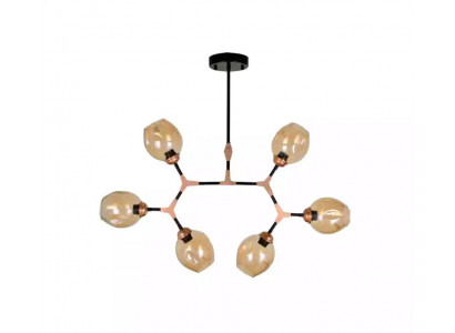 Plafondlamp kroonluchter kroonluchter plafondlamp modern glas beige nieuw
