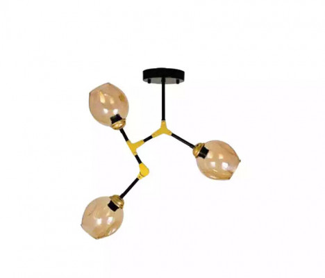 Luster Kroonluchter Plafondlamp Plafonnière Lampen Goud Modern Glas