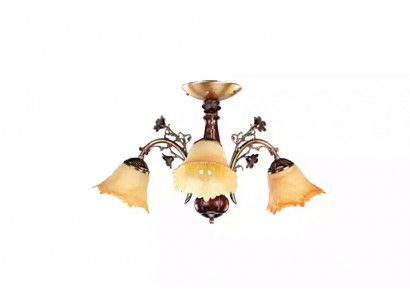 Plafondlamp Bloemen Plafondlamp Kroonluchter Kandelaar Lamp Glas Bruin