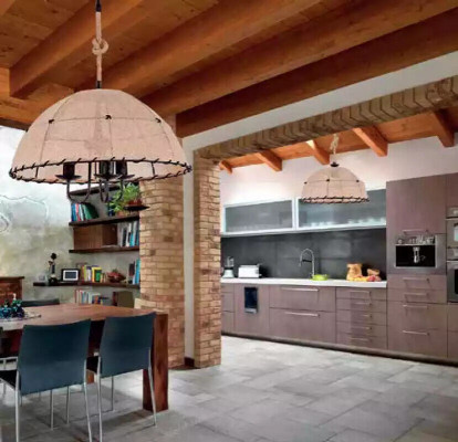 Plafondlamp Hanglamp Kroonluchter Kandelaar Lamp Beige Modern Touw