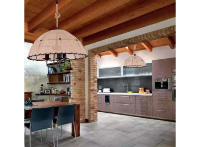 Plafondlamp Hanglamp Kroonluchter Kandelaar Lamp Beige Modern Touw