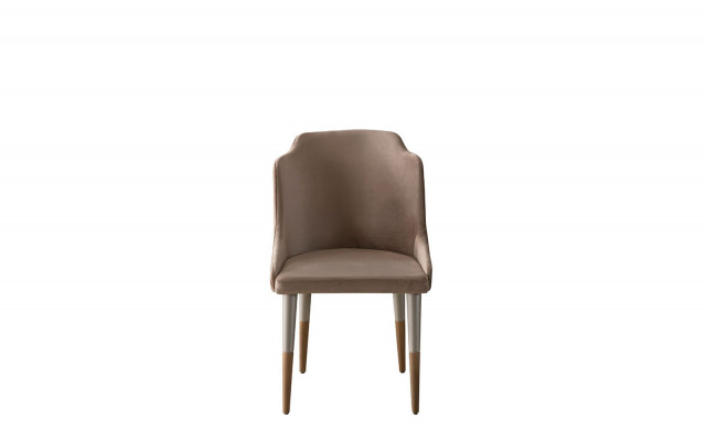 Bruine eetkamerstoelen set van 6 stuks keukenstoelen stoffen eetkamerstoelen