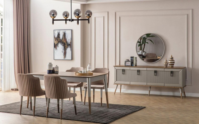 Bruine eetkamerstoelen set van 6 stuks keukenstoelen stoffen eetkamerstoelen