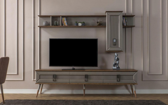 Designer woonkamerset TV-meubel houten rekken salontafel RTV nieuw