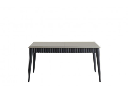 Grijze eettafel Stevige eetkamer Ontwerper Houten tafel Luxe meubels