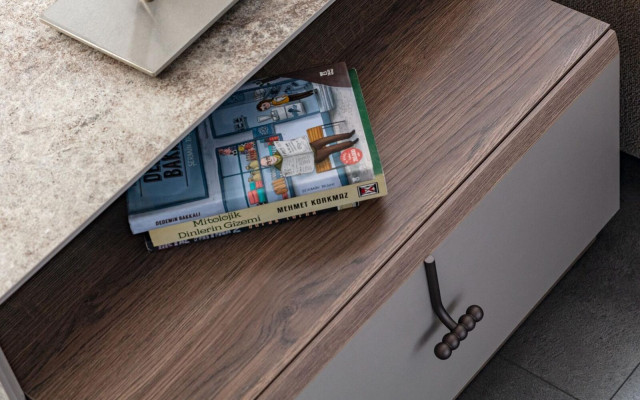 Beige bureau Luxe kantoortafel Wandkast Computertafel Set