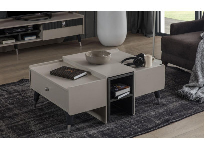 Witte koffietafel Moderne salontafel Houten salontafel Woonkamer meubels