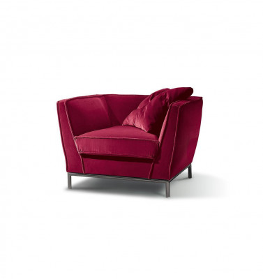 Luxe eenzitter fauteuil rood bekleding ontspanningsontwerp Italiaanse meubels Prianera Nieuw