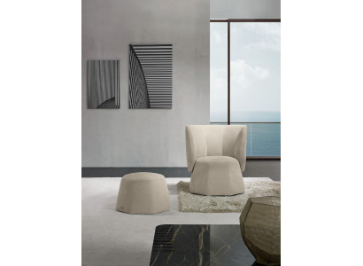 Poef Ontwerp Hout Italiaanse Meubels Luxe Woonkamer Modern Voetenbank Grijs Nieuw
