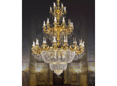 Kroonluchter hanglamp foyer woonkamer luxe glans lamp 360 cm