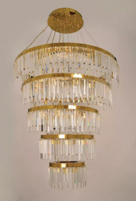 Kroonluchter Plafondlamp Luxe Gouden Hanglamp Luster Kristallen Lamp