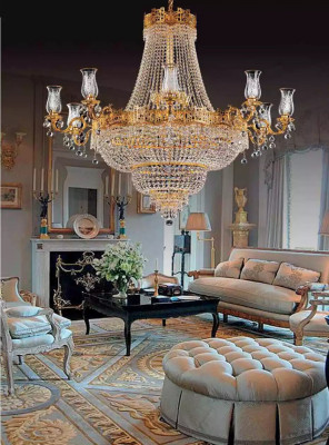 Luxe plafondlamp kroonluchter plafondlamp luchter gouden kristallen lamp