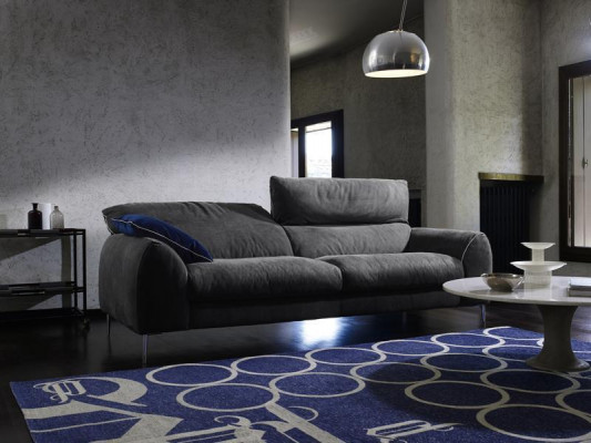 Driepersoonsbank 3-zits banken bekleding Prianera meubels luxe textiel banken grijs