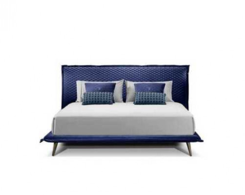 Tweepersoonsbed Bedden Bedframe Bed Hout Slaapkamer Blauw Klassiek Prianera Nieuw.