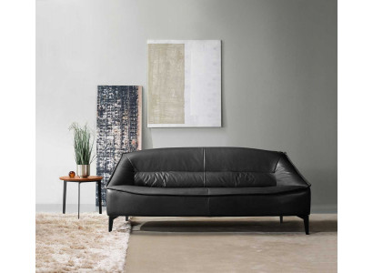 Driepersoons luxe sofa 3-zits banken zit leer design bank meubels stijl zwart