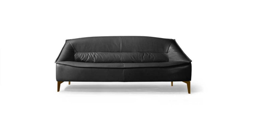 Driepersoons luxe sofa 3-zits banken zit leer design bank meubels stijl zwart